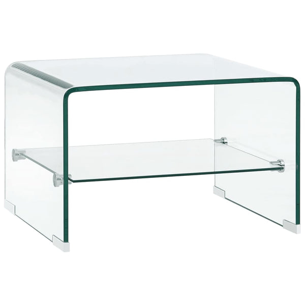 vidaXL Coffee Table Clear 50x45x33 cm Tempered Glass  | SKU: 284744 | Barcode: 8719883714240