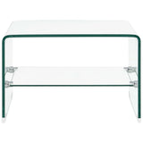 vidaXL Coffee Table Clear 50x45x33 cm Tempered Glass  | SKU: 284744 | Barcode: 8719883714240