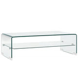 vidaXL Coffee Table Clear 98x45x31 cm Tempered Glass  | SKU: 284745 | Barcode: 8719883714257