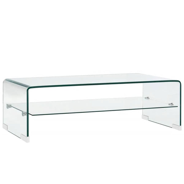 vidaXL Coffee Table Clear 98x45x31 cm Tempered Glass  | SKU: 284745 | Barcode: 8719883714257