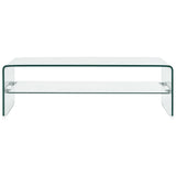 vidaXL Coffee Table Clear 98x45x31 cm Tempered Glass  | SKU: 284745 | Barcode: 8719883714257