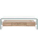 vidaXL Coffee Table Clear 98x45x31 cm Tempered Glass | SKU: 284747 | Barcode: 8719883714271