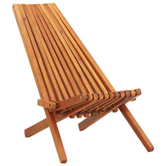 vidaXL Folding Outdoor Lounge Chair Solid Acacia Wood | SKU: 45974 | Barcode: 8719883719207