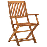 vidaXL Folding Outdoor Chairs 2 pcs Solid Acacia Wood - Brown | SKU: 46337 | Barcode: 8719883722160