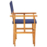 vidaXL Director's Chairs 2 pcs Solid Acacia Wood Blue | SKU: 45948 | Barcode: 8719883723150