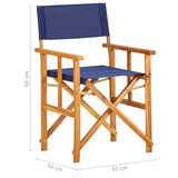 vidaXL Director's Chairs 2 pcs Solid Acacia Wood Blue | SKU: 45948 | Barcode: 8719883723150