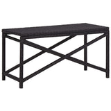 vidaXL Garden Bench 80 cm Poly Rattan Black | SKU: 46207 | Barcode: 8719883727578