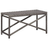 vidaXL Garden Bench 80 cm Poly Rattan Grey N1 | SKU: 46208 | Barcode: 8719883727585