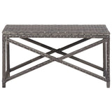 vidaXL Garden Bench 80 cm Poly Rattan Grey N1 | SKU: 46208 | Barcode: 8719883727585