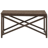 vidaXL Garden Bench 80 cm Poly Rattan Brown | SKU: 46209 | Barcode: 8719883727592