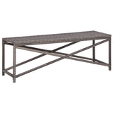 vidaXL Garden Bench 120 cm Poly Rattan Grey | SKU: 46211 | Barcode: 8719883727615