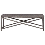 vidaXL Garden Bench 120 cm Poly Rattan Grey | SKU: 46211 | Barcode: 8719883727615
