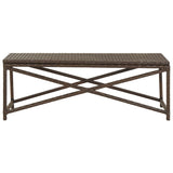 vidaXL Garden Bench 120 cm Poly Rattan Brown | SKU: 46212 | Barcode: 8719883727622