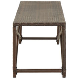 vidaXL Garden Bench 120 cm Poly Rattan Brown | SKU: 46212 | Barcode: 8719883727622
