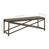 vidaXL Garden Bench 120 cm Poly Rattan Brown | SKU: 46212 | Barcode: 8719883727622