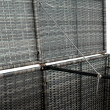 vidaXL Double Wheelie Bin Shed Poly Rattan Anthracite 148x77x111 cm | SKU: 46463 | Barcode: 8719883732084