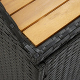 vidaXL Garden Storage Bench 120 cm Poly Rattan Black | SKU: 46480 | Barcode: 8719883732251