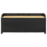 vidaXL Garden Storage Bench 120 cm Poly Rattan Black | SKU: 46480 | Barcode: 8719883732251
