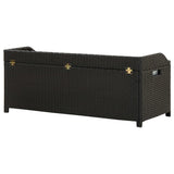 vidaXL Garden Storage Bench 120 cm Poly Rattan Black | SKU: 46480 | Barcode: 8719883732251
