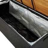 vidaXL Garden Storage Bench 120 cm Poly Rattan Black | SKU: 46480 | Barcode: 8719883732251