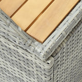 vidaXL Garden Storage Bench 120 cm Poly Rattan Grey | SKU: 46481 | Barcode: 8719883732268