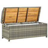 vidaXL Garden Storage Bench 120 cm Poly Rattan Grey | SKU: 46481 | Barcode: 8719883732268