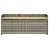 vidaXL Garden Storage Bench 120 cm Poly Rattan Grey | SKU: 46481 | Barcode: 8719883732268