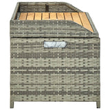 vidaXL Garden Storage Bench 120 cm Poly Rattan Grey | SKU: 46481 | Barcode: 8719883732268
