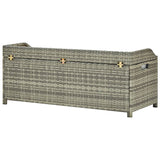 vidaXL Garden Storage Bench 120 cm Poly Rattan Grey | SKU: 46481 | Barcode: 8719883732268