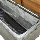 vidaXL Garden Storage Bench 120 cm Poly Rattan Grey | SKU: 46481 | Barcode: 8719883732268