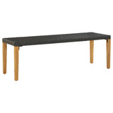 vidaXL Garden Bench 80 cm Poly Rattan Black N2 | SKU: 46486 | Barcode: 8719883732312
