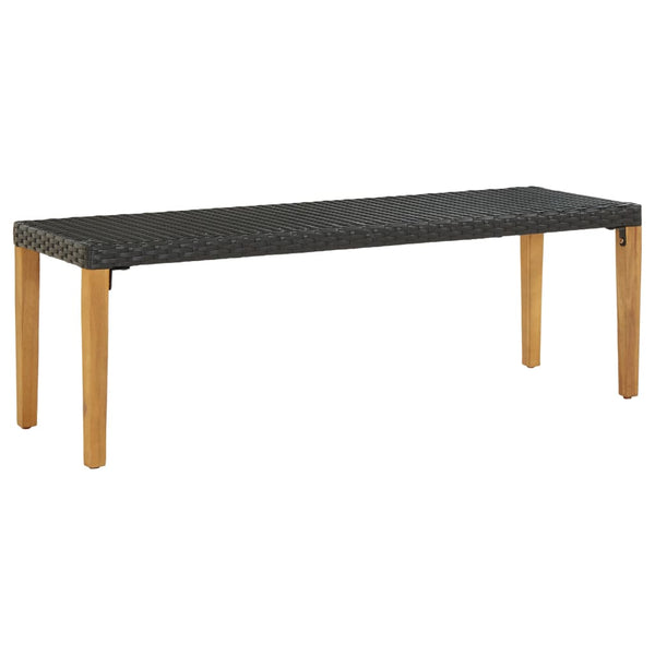 vidaXL Garden Bench 80 cm Poly Rattan Black N2 | SKU: 46486 | Barcode: 8719883732312