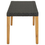 vidaXL Garden Bench 80 cm Poly Rattan Black N2 | SKU: 46486 | Barcode: 8719883732312