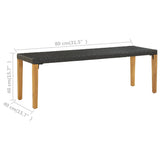 vidaXL Garden Bench 80 cm Poly Rattan Black N2 | SKU: 46486 | Barcode: 8719883732312