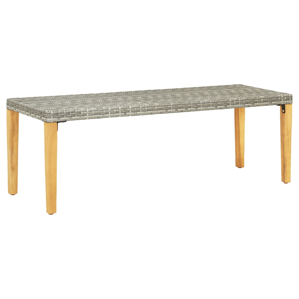 vidaXL Garden Bench 80 cm Poly Rattan Grey N2 | SKU: 46487 | Barcode: 8719883732329