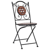 vidaXL Mosaic Bistro Chairs 2 pcs Brown Ceramic | SKU: 46714 | Barcode: 8719883733647