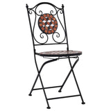 vidaXL Mosaic Bistro Chairs 2 pcs Brown Ceramic | SKU: 46714 | Barcode: 8719883733647