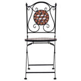 vidaXL Mosaic Bistro Chairs 2 pcs Brown Ceramic | SKU: 46714 | Barcode: 8719883733647