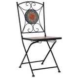 vidaXL Mosaic Bistro Chairs 2 pcs Orange/Grey | SKU: 46718 | Barcode: 8719883733685