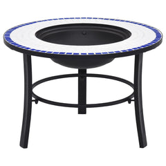 VidaXL Blue And White Mosaic Firepit | SKU: 46720 | UPC: 8719883733708