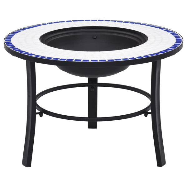VidaXL Blue And White Mosaic Firepit | SKU: 46720 | UPC: 8719883733708