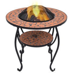 VidaXL Mosaic Terracotta Firepit Table | SKU: 46723 | UPC: 8719883733739