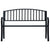 vidaXL Garden Bench 125cm Black Steel N1 | SKU: 47941 | Barcode: 8719883745961