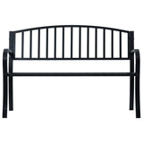 vidaXL Garden Bench 125cm Black Steel N1 | SKU: 47941 | Barcode: 8719883745961