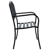 vidaXL Garden Bench 125cm Black Steel N1 | SKU: 47941 | Barcode: 8719883745961