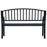 vidaXL Garden Bench 125cm Black Steel N1 | SKU: 47941 | Barcode: 8719883745961