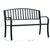 vidaXL Garden Bench 125cm Black Steel N1 | SKU: 47941 | Barcode: 8719883745961