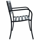 vidaXL Garden Bench 125cm Black Steel N2 | SKU: 47942 | Barcode: 8719883745978