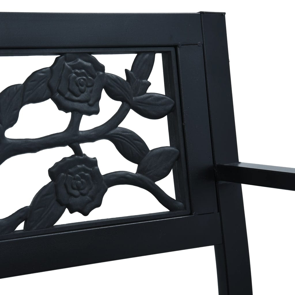 vidaXL Garden Bench 125cm Black Steel N2 | SKU: 47942 | Barcode: 8719883745978