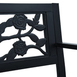 vidaXL Garden Bench 125cm Black Steel N2 | SKU: 47942 | Barcode: 8719883745978